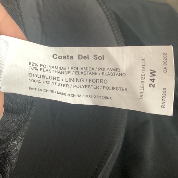 NWT Costa Del Sol Bathing suit size 24W black/blue,tan - Picture 8 of 8